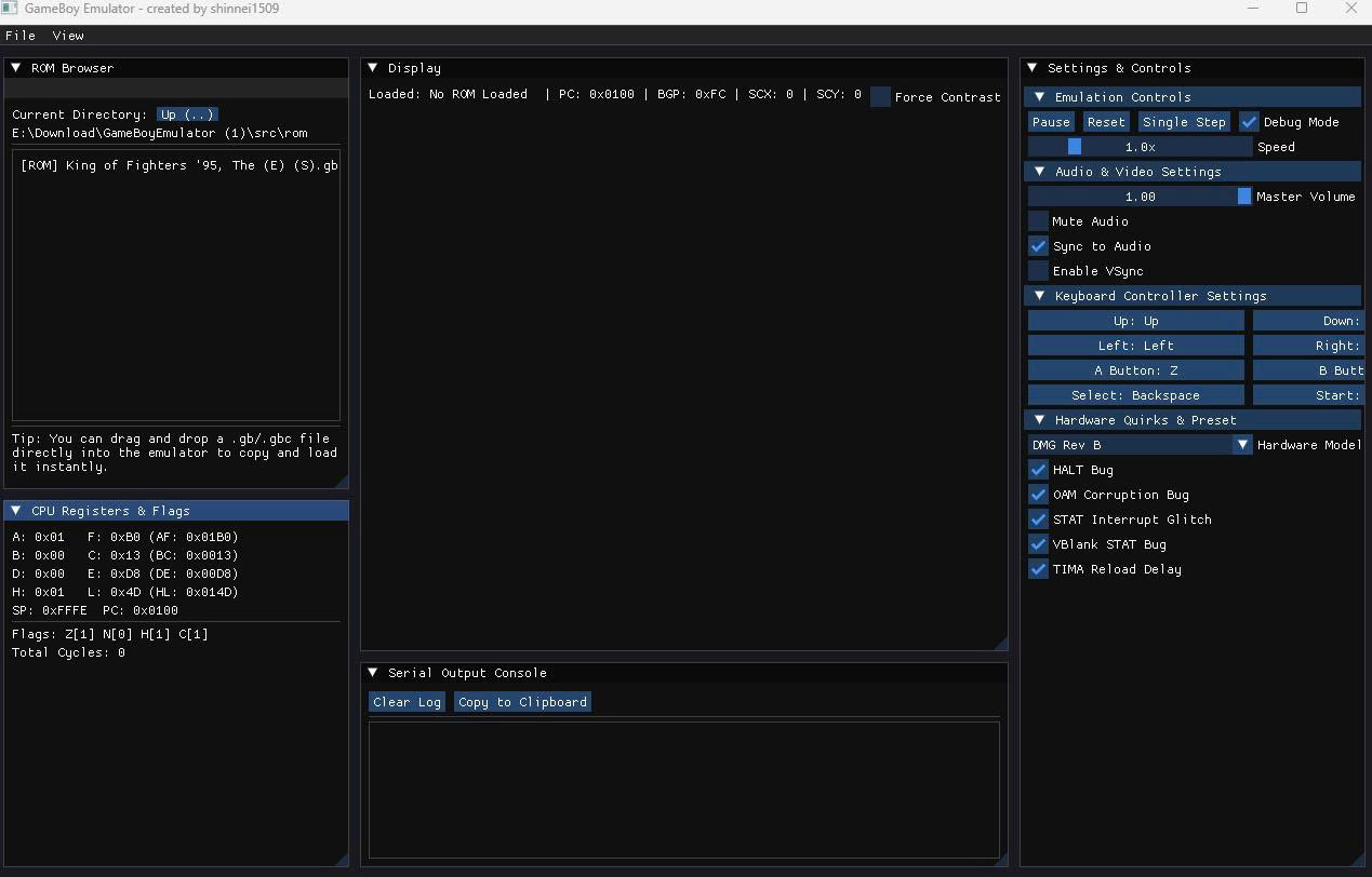GameBoy Emulator Screenshot